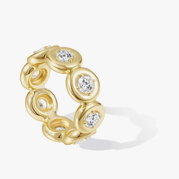 NEW 14K Gold Plate CZ Elegant Gold Ring - Picture 4 of 5